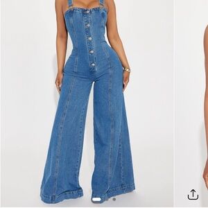 Twist Of Faith Denim Jumpsuit - Medium Wash